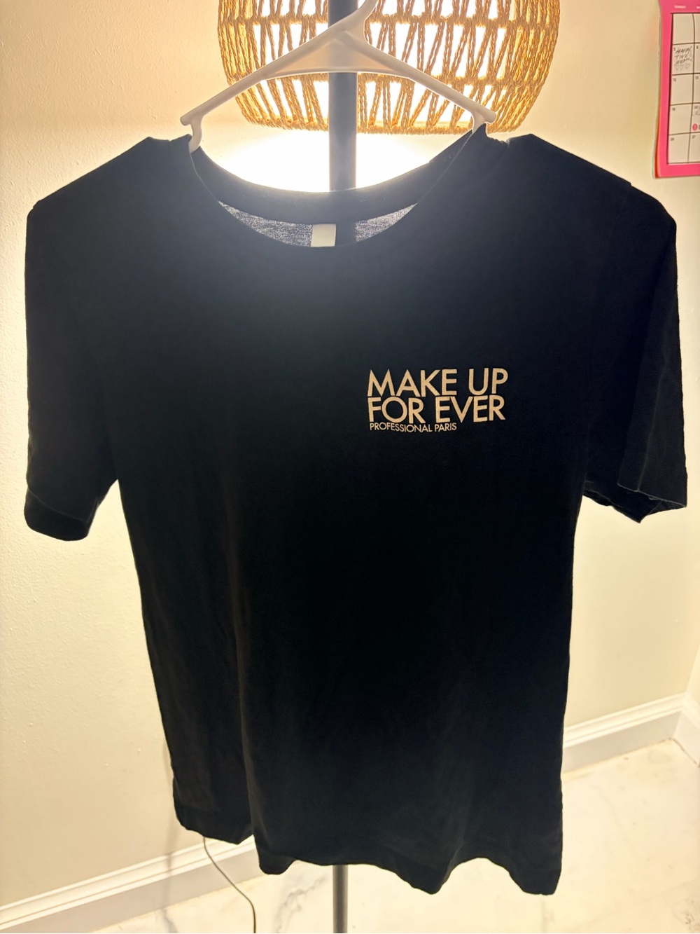Makeup Forever Black Tee with Gold Logo